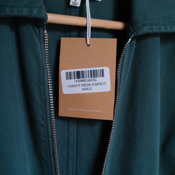 Reformation green denim jumpsuit - Picture 6 of 7